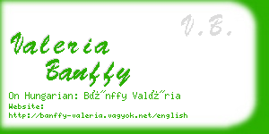 valeria banffy business card